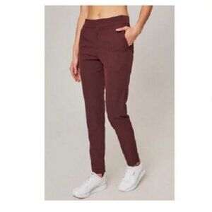 NWT Mondetta Womens Lined Tailored Pants Maroon